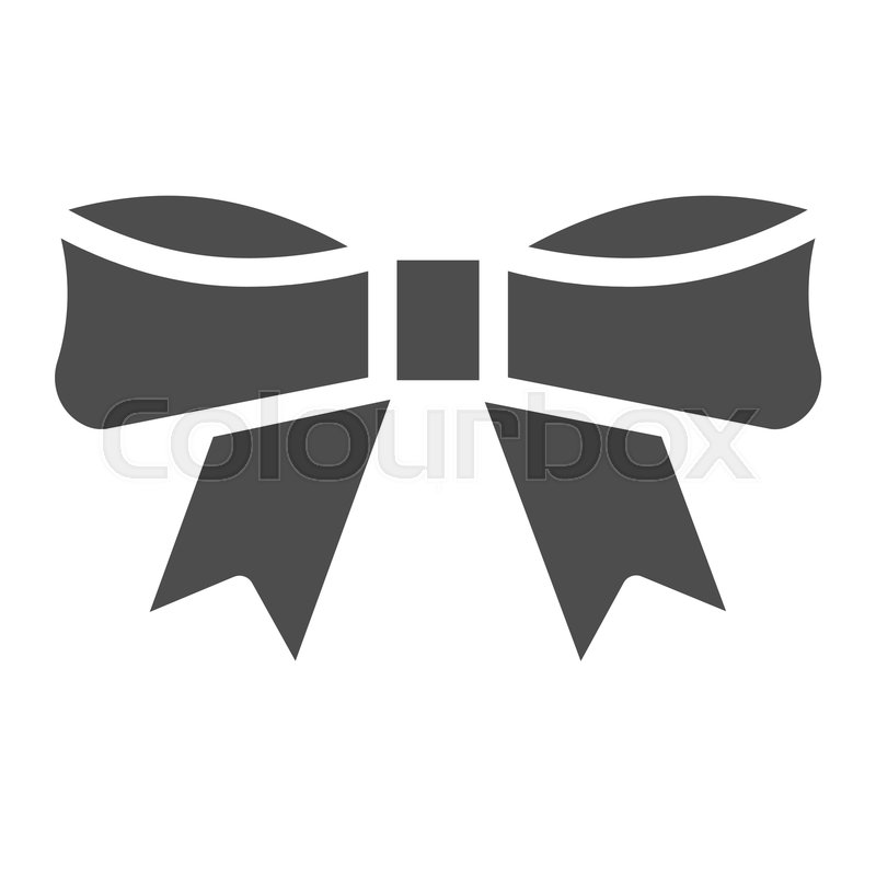 800x800 Bow Solid Icon Knot Vector Stock Vector Colourbox