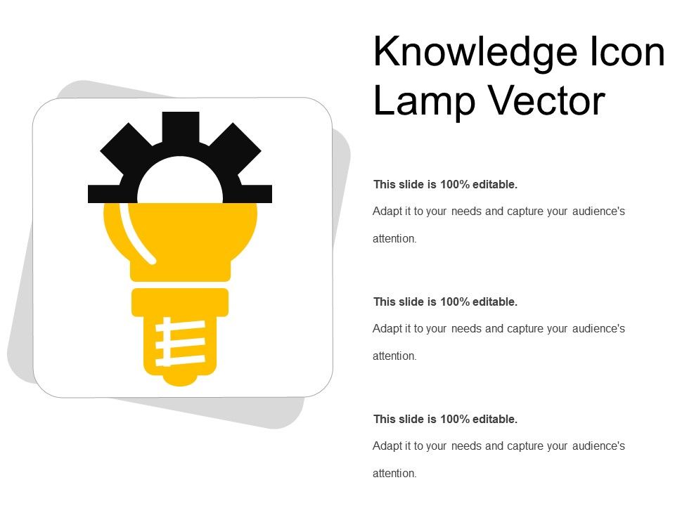 960x720 Knowledge Icon Lamp Vector Ppt Images Gallery Powerpoint Slide