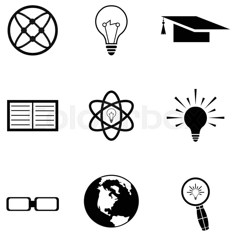 800x800 Knowledge Icon Set Stock Vector Colourbox