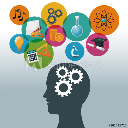 Color Background Human Head With Mechanisms And Bubbles Icon 500x500 Color Background Human Head With Mechanisms And Bubbles Icon