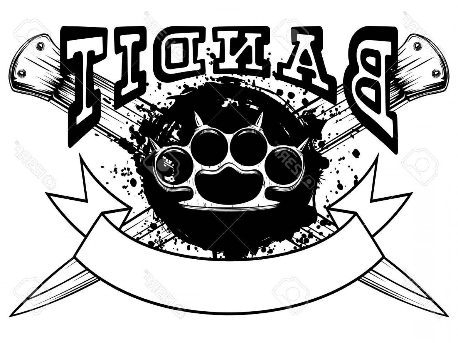 Photostock Vector Vector Illustration Brass Knuckle On Crossed 1560x1168 Photostock Vector Vector Illustration Brass Knuckle On Crossed