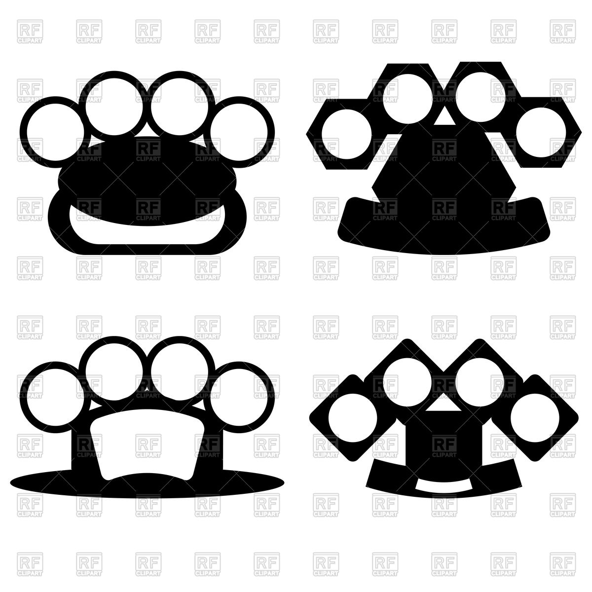 Silhouettes Of Knuckle Dusters Vector Image Of Objects 1200x1200 Silhouettes Of Knuckle Dusters Vector Image Of Objects