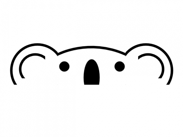 600x450 Cute Minimal Koala Bear Vector Graphic T Shirt Design