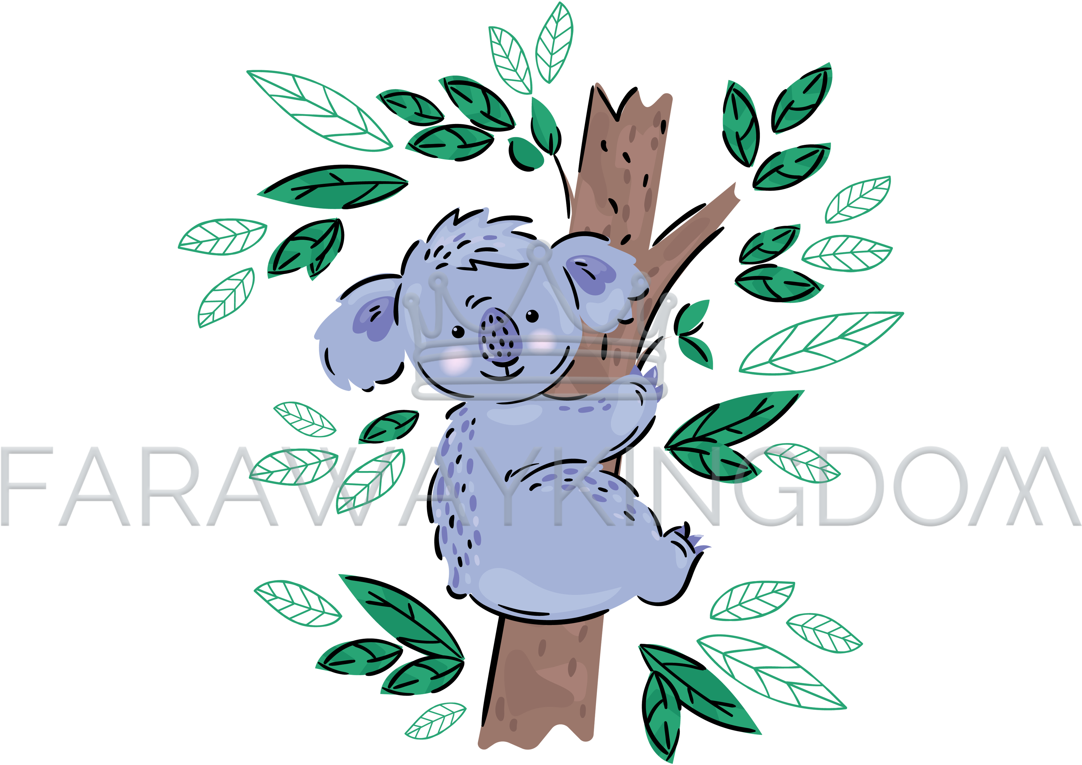 3508x2480 Koala Australian Animal Cartoon Bear Vector Illustration Set