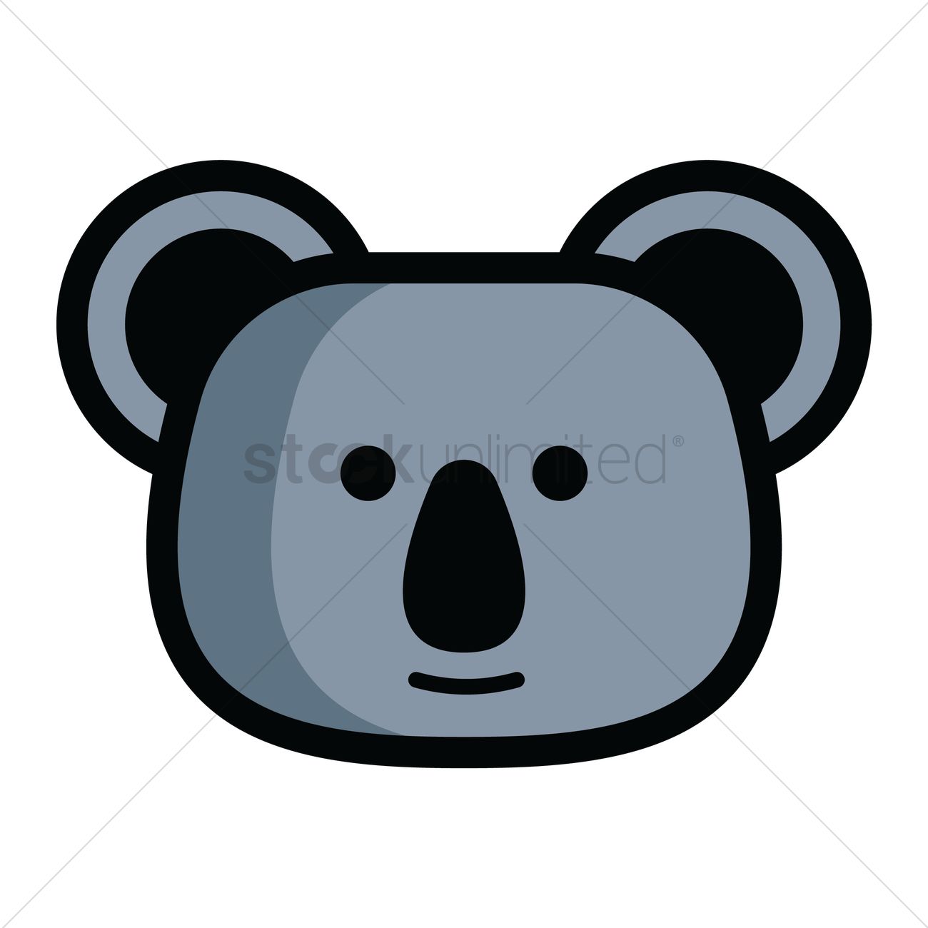 1300x1300 Koala Bear Head Vector Image