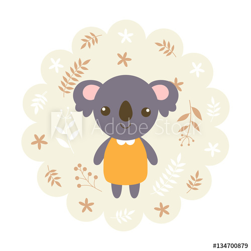 500x500 Koala Bear Vector Illustration Cartoon Mascot Funny And Lovely