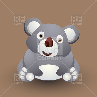 400x400 Cute Cartoon Baby Koala Bear Vector Image Of Plants And Animals