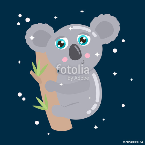 500x500 Cute Koala Bear Vector Illustration Stock Image And Royalty Free