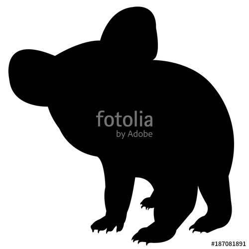 500x500 Koala Silhouette Vector Graphics Stock Image And Royalty Free
