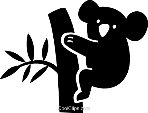 480x367 Koala Bear Royalty Free Vector Clip Art Illustration