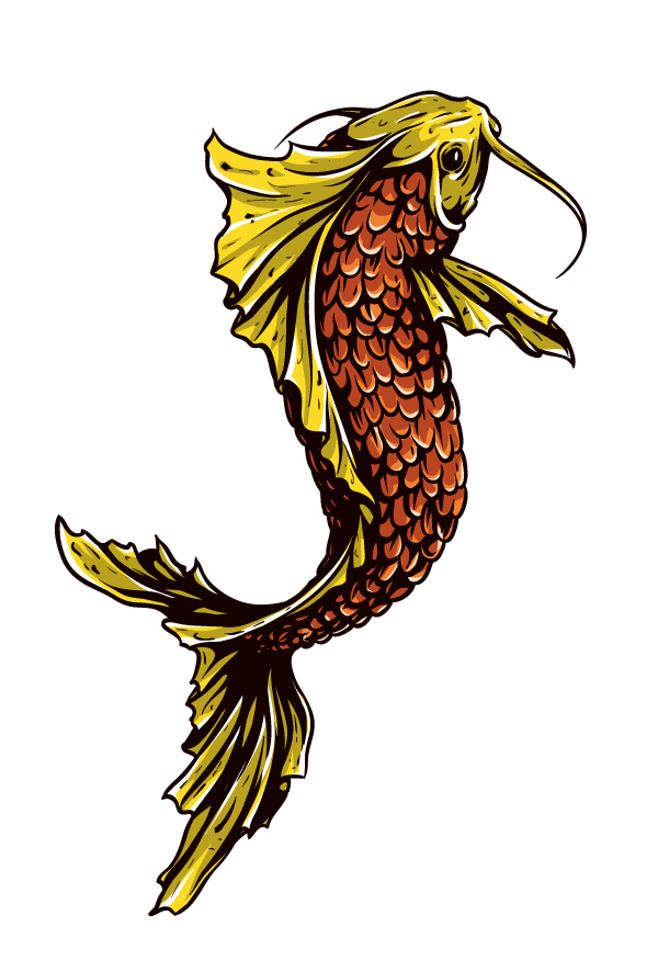 600x886 Awesome Vector Koi Fish Freebie Video Tutorial