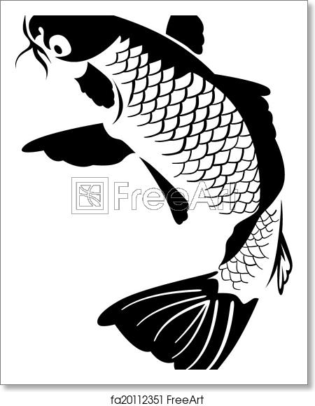 450x580 Free Art Print Of Japanese Koi Fish Vector Of A Carp Fish