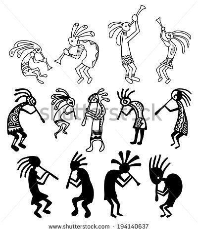 400x470 Kokopelli Stock Vectors Vector Clip Art Shutterstock Gardens