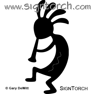 320x320 Kokopelli Signtorch, Turning Images Into Vector Cut Paths