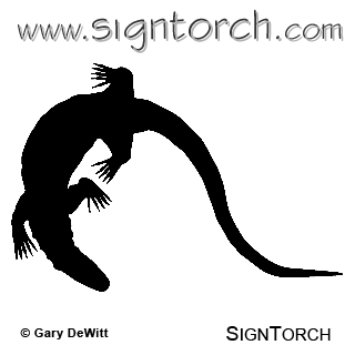 320x320 Komodo Dragon Signtorch, Turning Images Into Vector Cut Paths