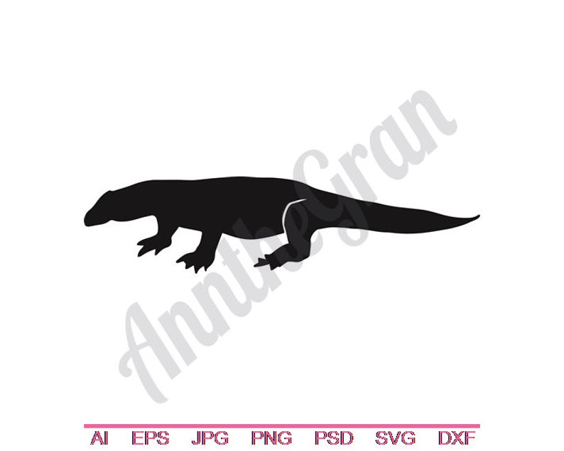 794x636 Komodo Dragon Silhouette Dxf Png Vector Art Etsy