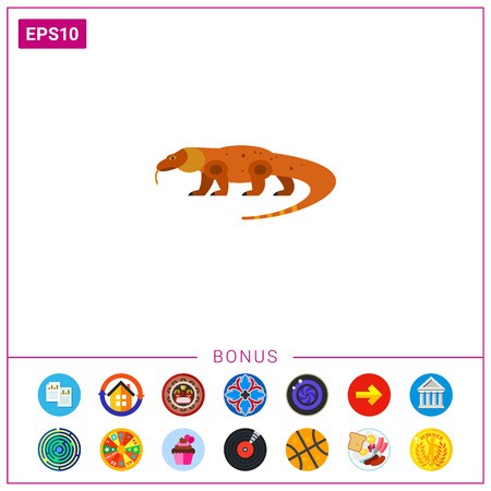 450x450 Komodo Dragon Vector Icon Royalty Free Vector Graphics