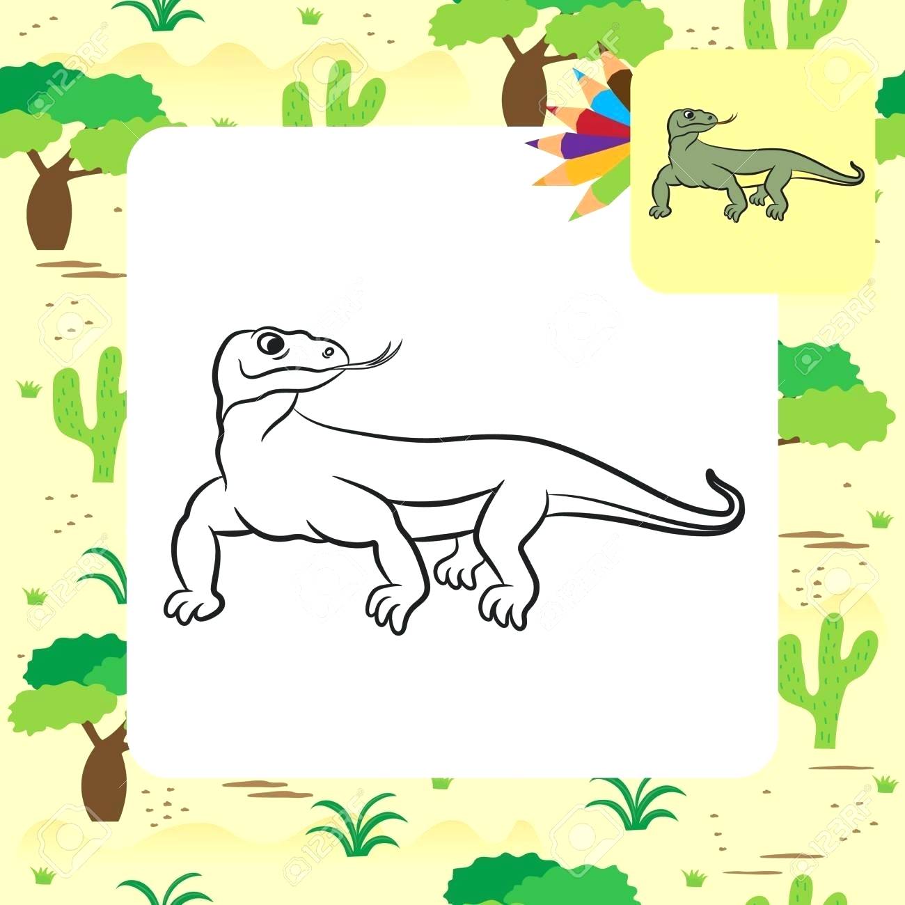 Komodo Dragon Vector At Vectorified.com 