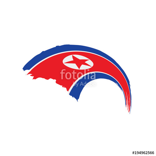 500x500 North Korea Flag, Vector Illustration Stock Image And Royalty