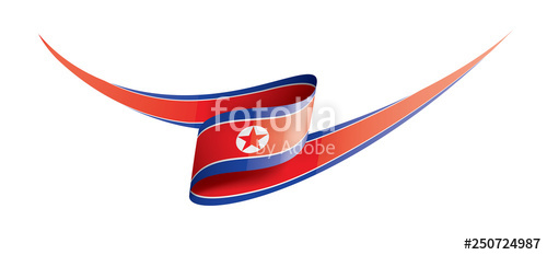 500x233 North Korea Flag, Vector Illustration On A White Background Stock