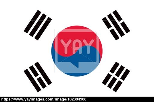 512x341 South Korea Flag Vector