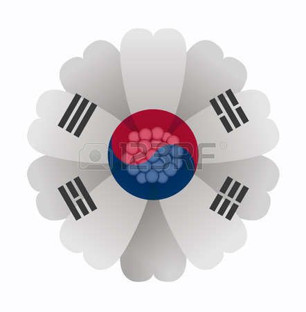 442x450 Stock Vector South Korea Korean Flag, South Korea Flag, Flag Art