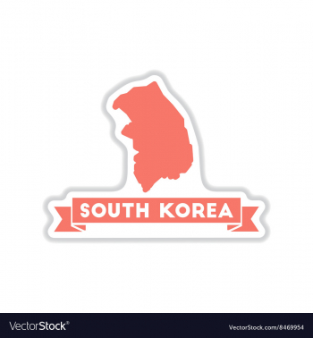 350x378 Korea Map Vector
