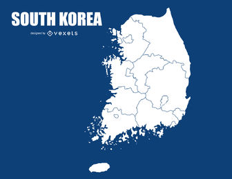 336x260 South Korea Map