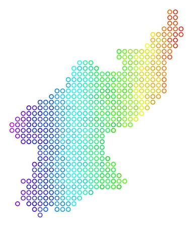 383x450 Bright Spectrum North Korea Map Vector Geographic Map In Bright