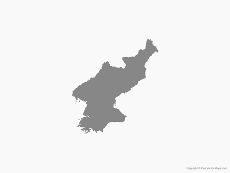 460x345 Vector Map Of North Korea