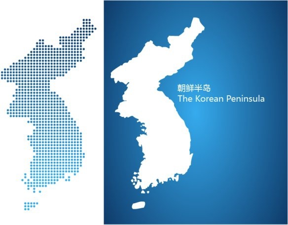 584x456 Vector On The Korean Peninsula Free Graphics Uihere