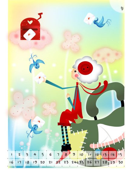 456x597 Free South Korea Vector Illustration Button Girl Clipart