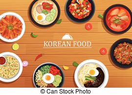 270x194 Korean Food Vector Illustration Set