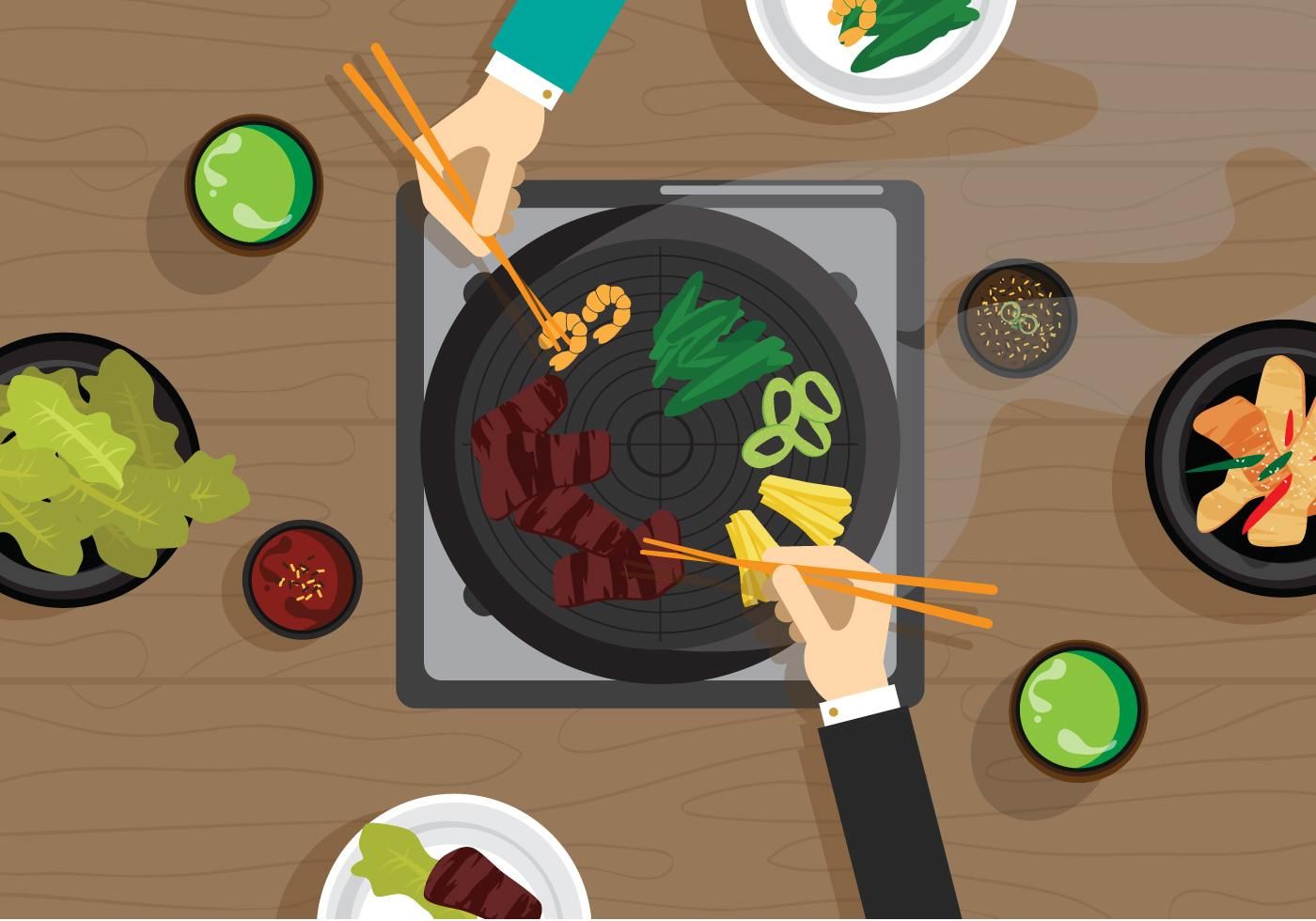 1400x980 Vector Galbi Korean Food Spatial Graphic Design In Food