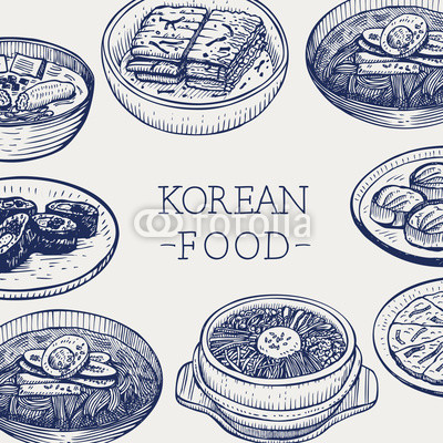 400x400 Hand Drawn Korean Food, Vector Illustration Buy Photos Ap