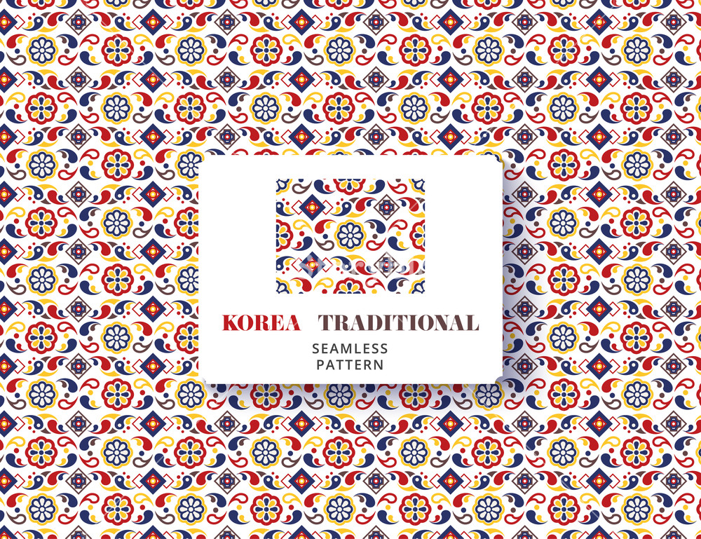 Korea Traditional Seamless Pattern Design Vector Illustration 1000x769 Korea Traditional Seamless Pattern Design Vector Illustration