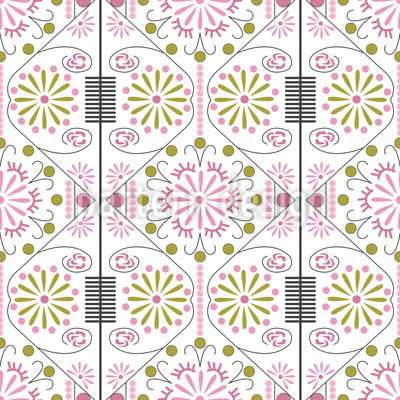 Korean Flower Vector Pattern 400x400 Korean Flower Vector Pattern