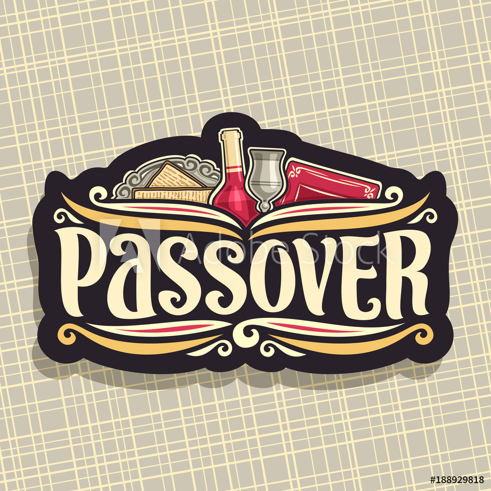 1000x1000 Fotografie, Obraz Vector Logo For Passover Holiday, Original Brush