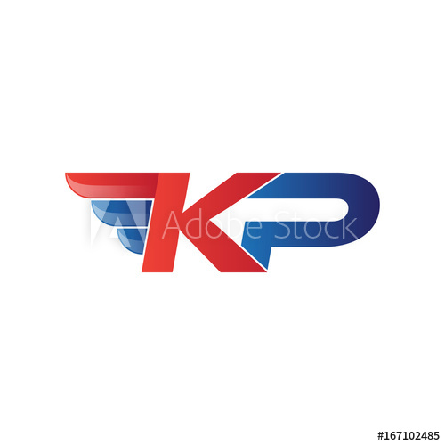 500x500 Fast Initial Letter Kp Logo Vector Wing