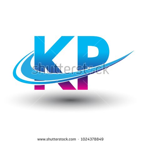 450x456 Initial Letter Kp Logotype Company Name Colored Blue And Magenta