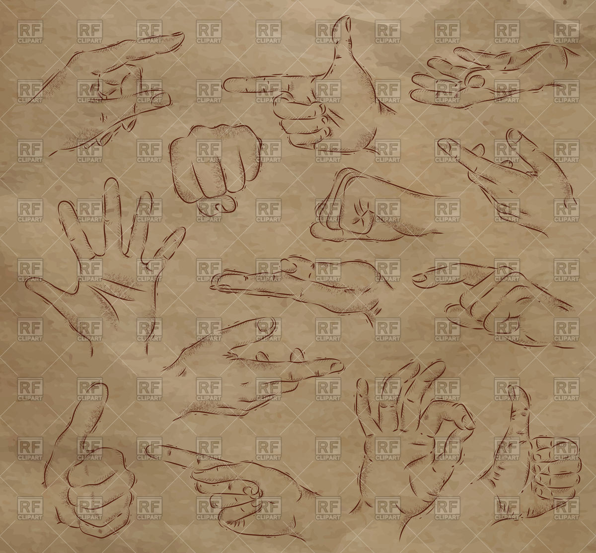 Painted Hands Drawing With Kraft Paper Vector Image Of People 1200x1114 Painted Hands Drawing With Kraft Paper Vector Image Of People