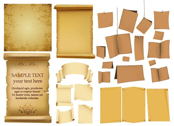 Variety Of Utility Old Kraft Paper Vector Material My Free 600x435 Variety Of Utility Old Kraft Paper Vector Material My Free