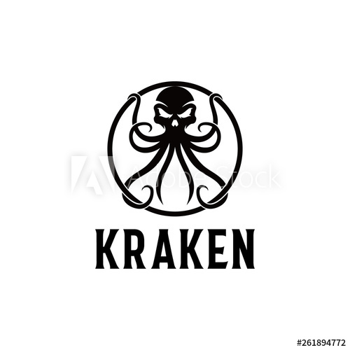 500x500 Kraken Logo, Octopus Skull Logo Template