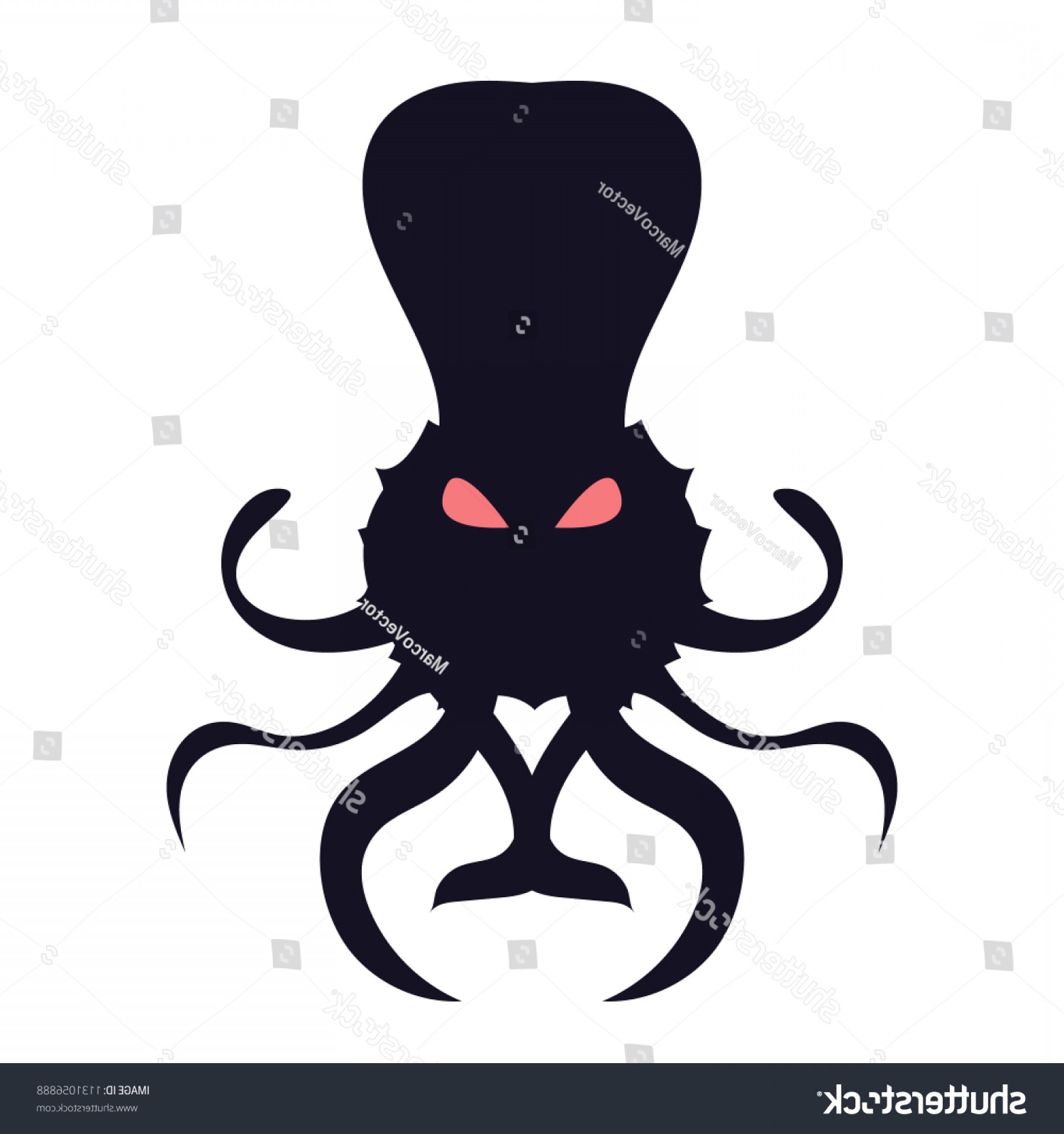 1800x1920 Octopuskraken Devilfish Modern Flat Cartoon Vector Hoodamathrun