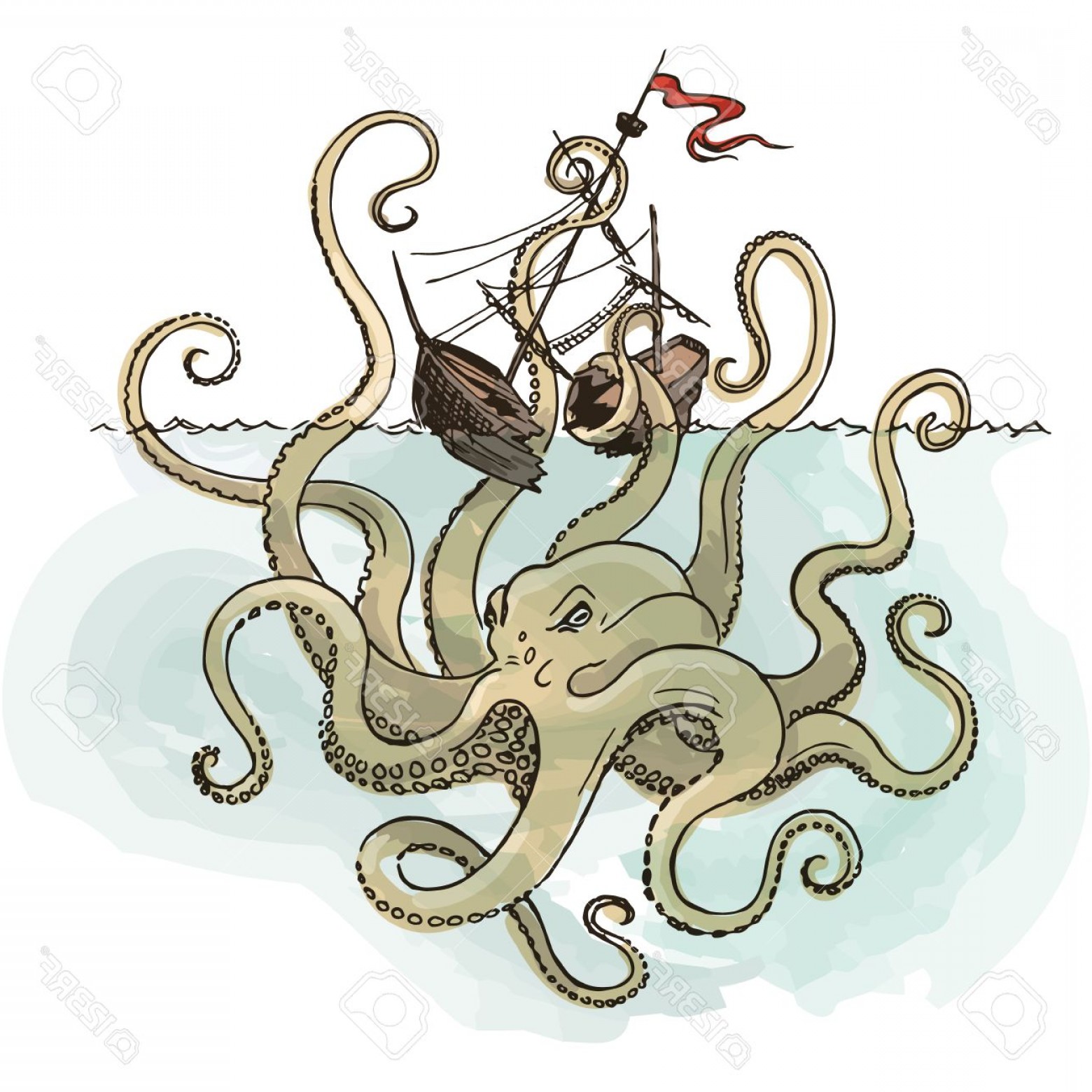 1560x1560 Ship Kraken Vector Catchsplace