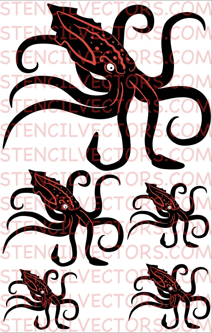 814x1280 Kraken Ultimate Stencil Vector Pack