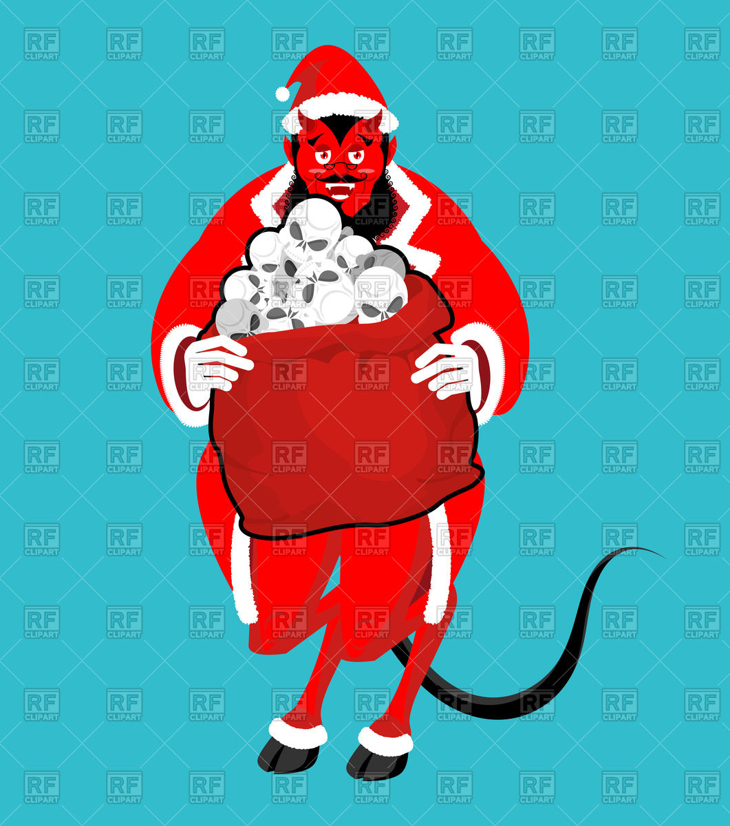 1061x1200 Krampus Satan Santa Claus Vector Image Of Holiday Popaukropa