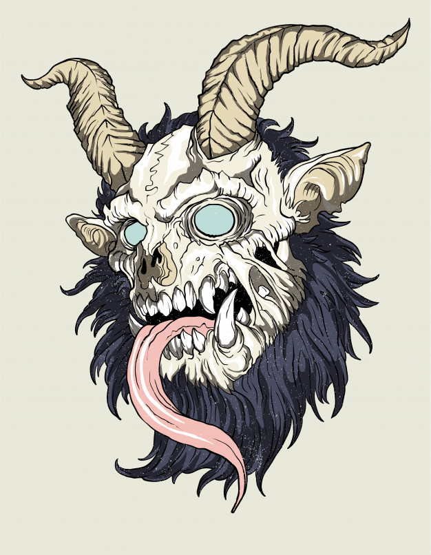 626x806 Krampus Halloween Vector Premium Download