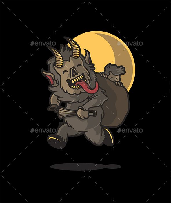 590x700 Krampus Is Vector Illustration Suitable For T Shirt Design