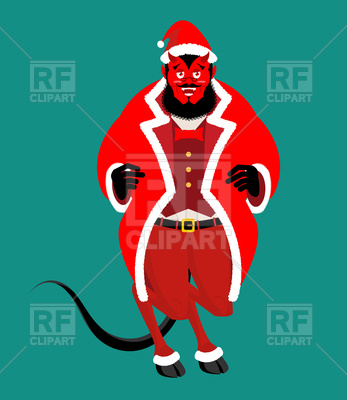 347x400 Satan Santa Krampus Vector Image Of Conceptual Popaukropa